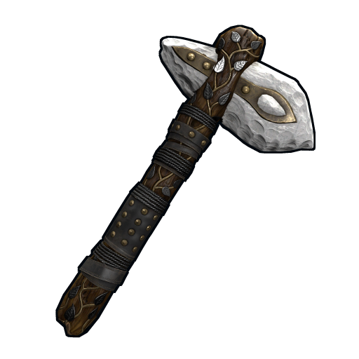 Silver Leaf Stone Hatchet