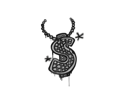 封装的涂鸦 | 美元项链 (灰色)